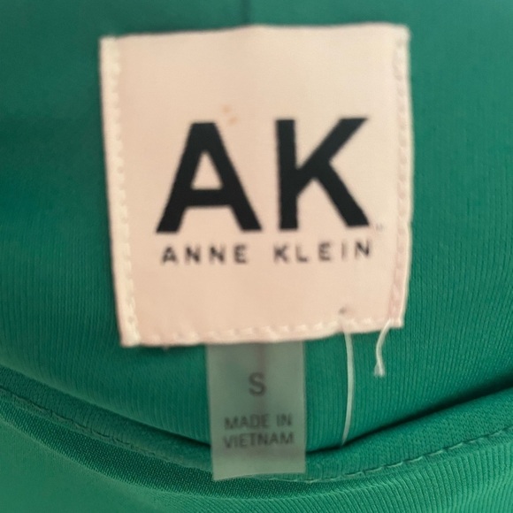 Anne Klein green faux wrap long sleeve dress sz S - Picture 3 of 6